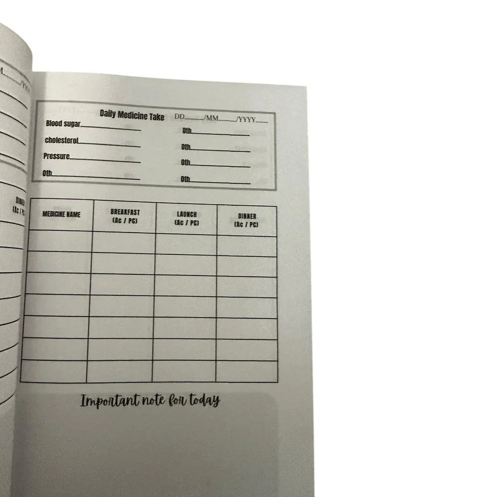 Medicine Time and Reports Journal‎ Daily Medication Tracker Health Log Book